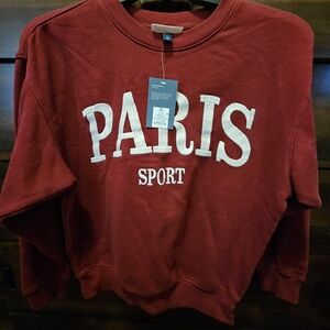 Embroidered "PARIS" Logo Sweatshirt